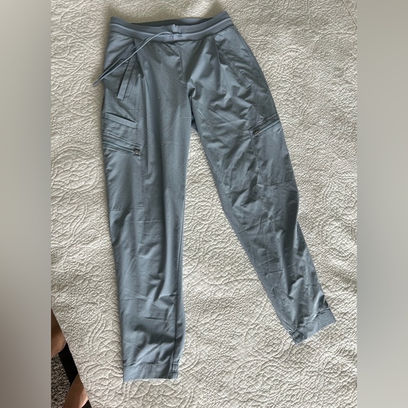 Athleta Sky Blue Go Far Travel Pants - Picture 1 of 4